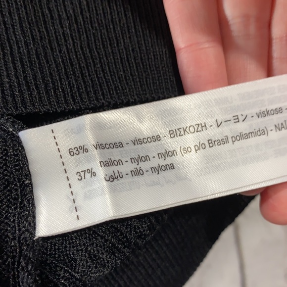 ZARA Crystal Button Cable Knit Black Cardigan Sz M - Picture 8 of 8